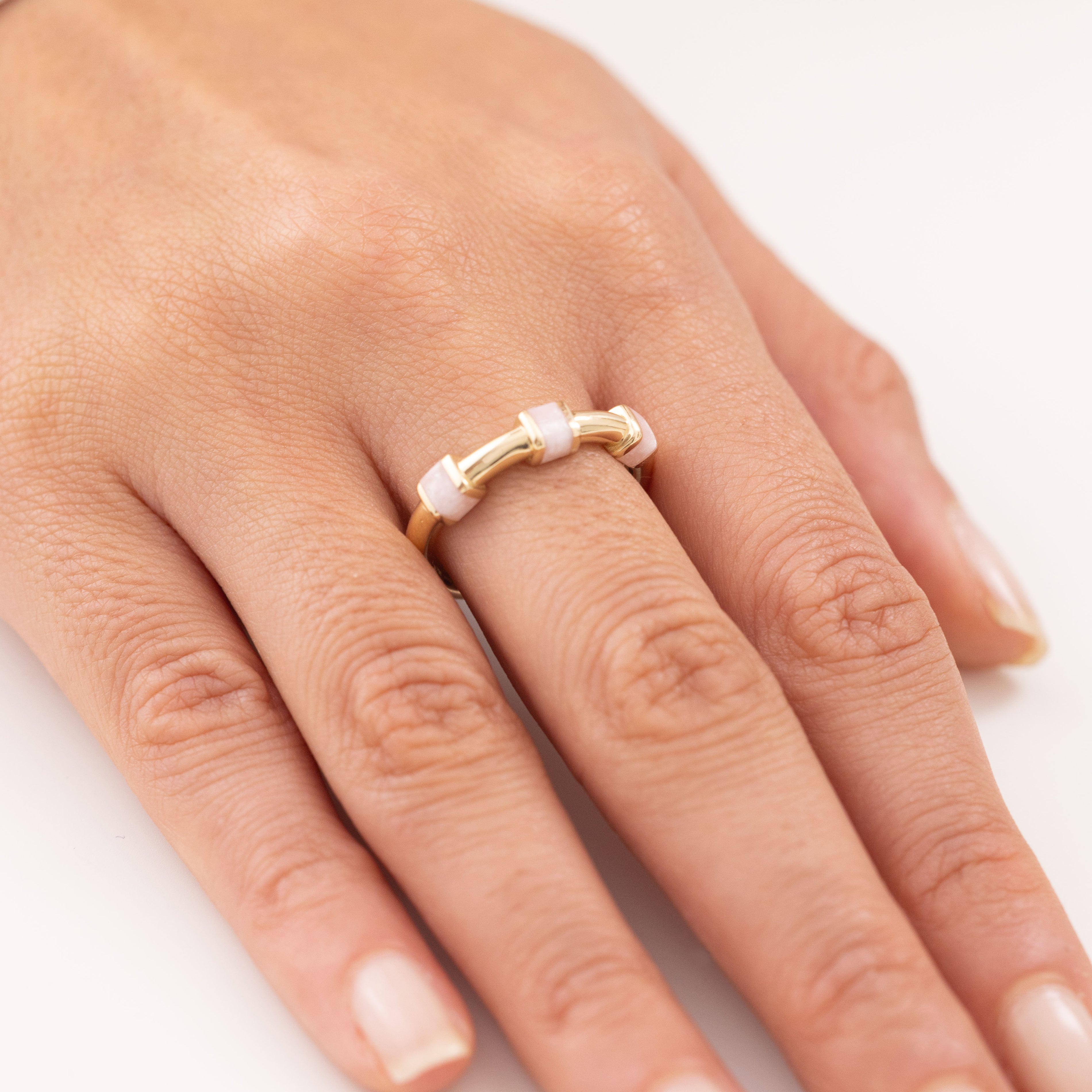 Cetaş Eterna Sedefli 14 Ayar Altın Yüzük