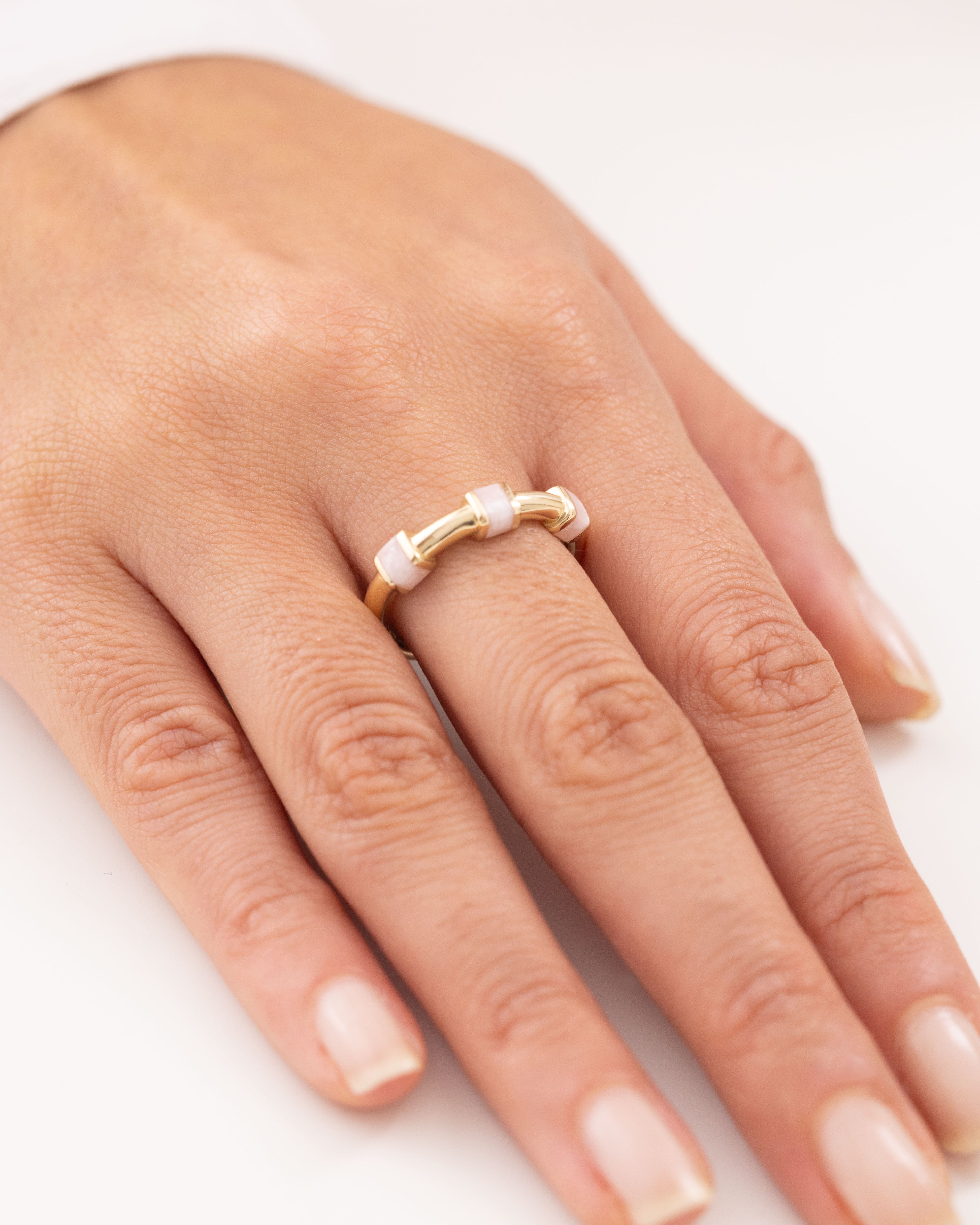 Cetaş Eterna Sedefli 14 Ayar Altın Yüzük