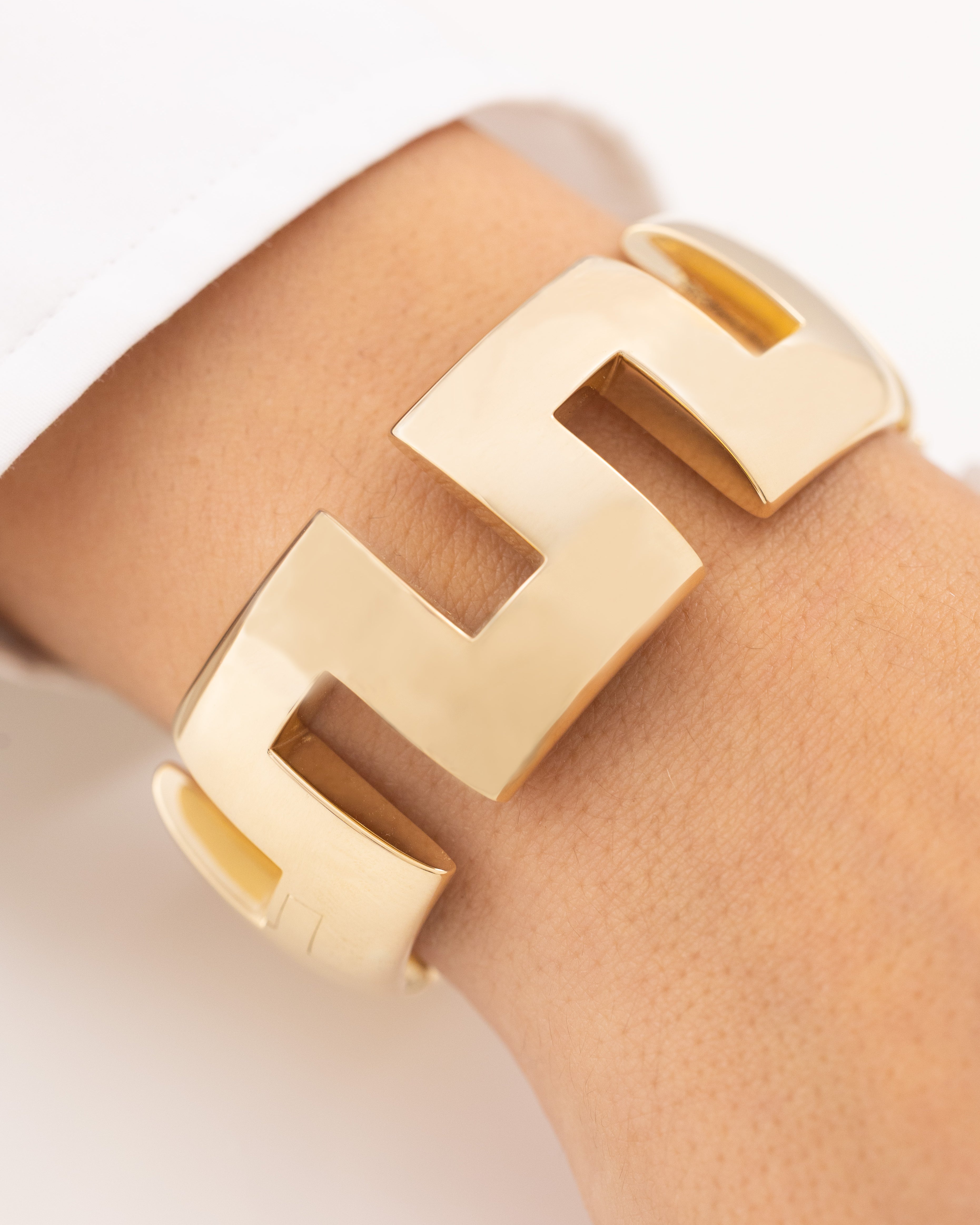 Cetaş Eterna Zikzak Kale 14 Ayar Altın Kelepçe