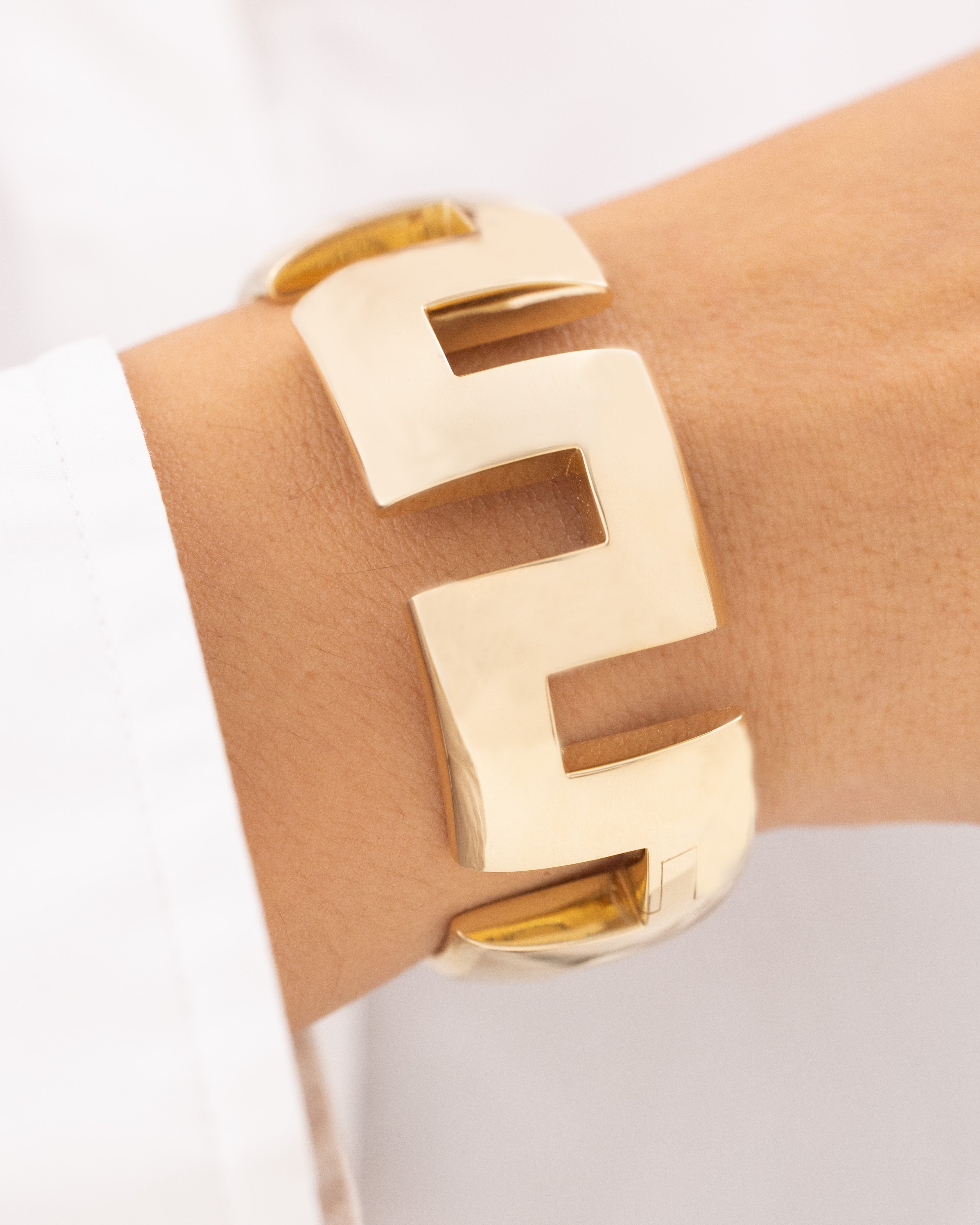 Cetaş Eterna Zikzak Kale 14 Ayar Altın Kelepçe