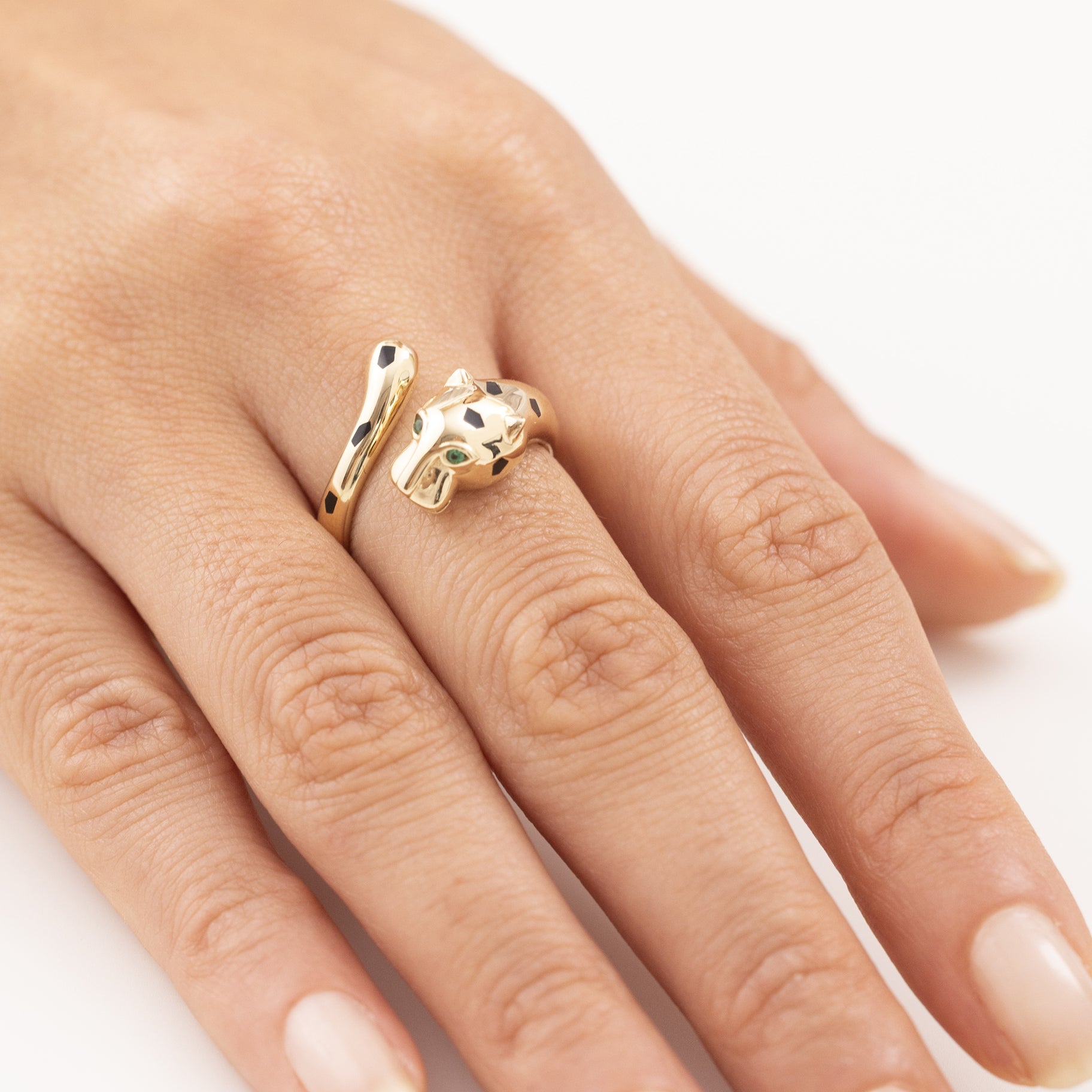 Cetaş İkonik Panter 14  Ayar Altın Yüzük