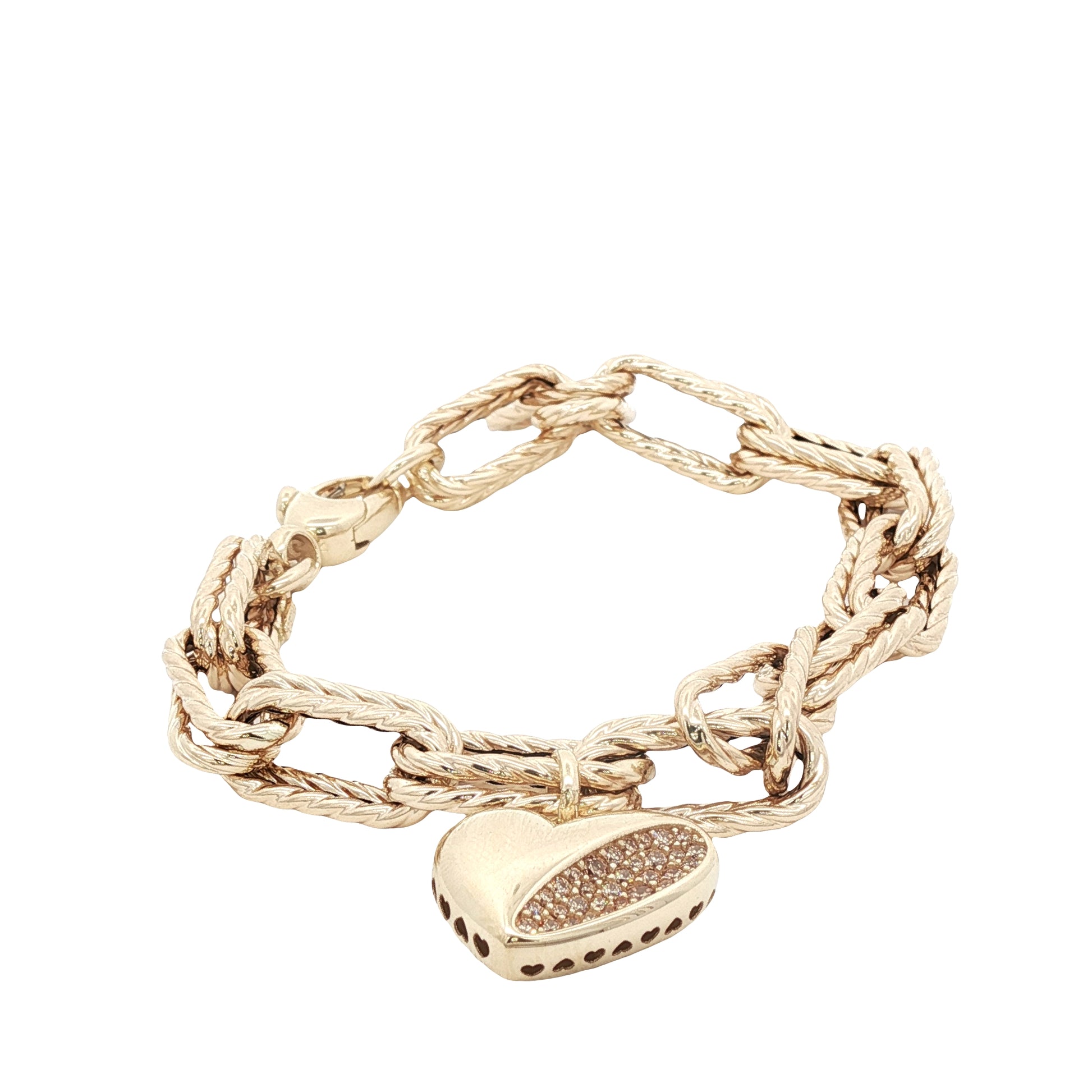 Cetaş Love & Heart Taşlı Kalp 14 Ayar Altın Kolye