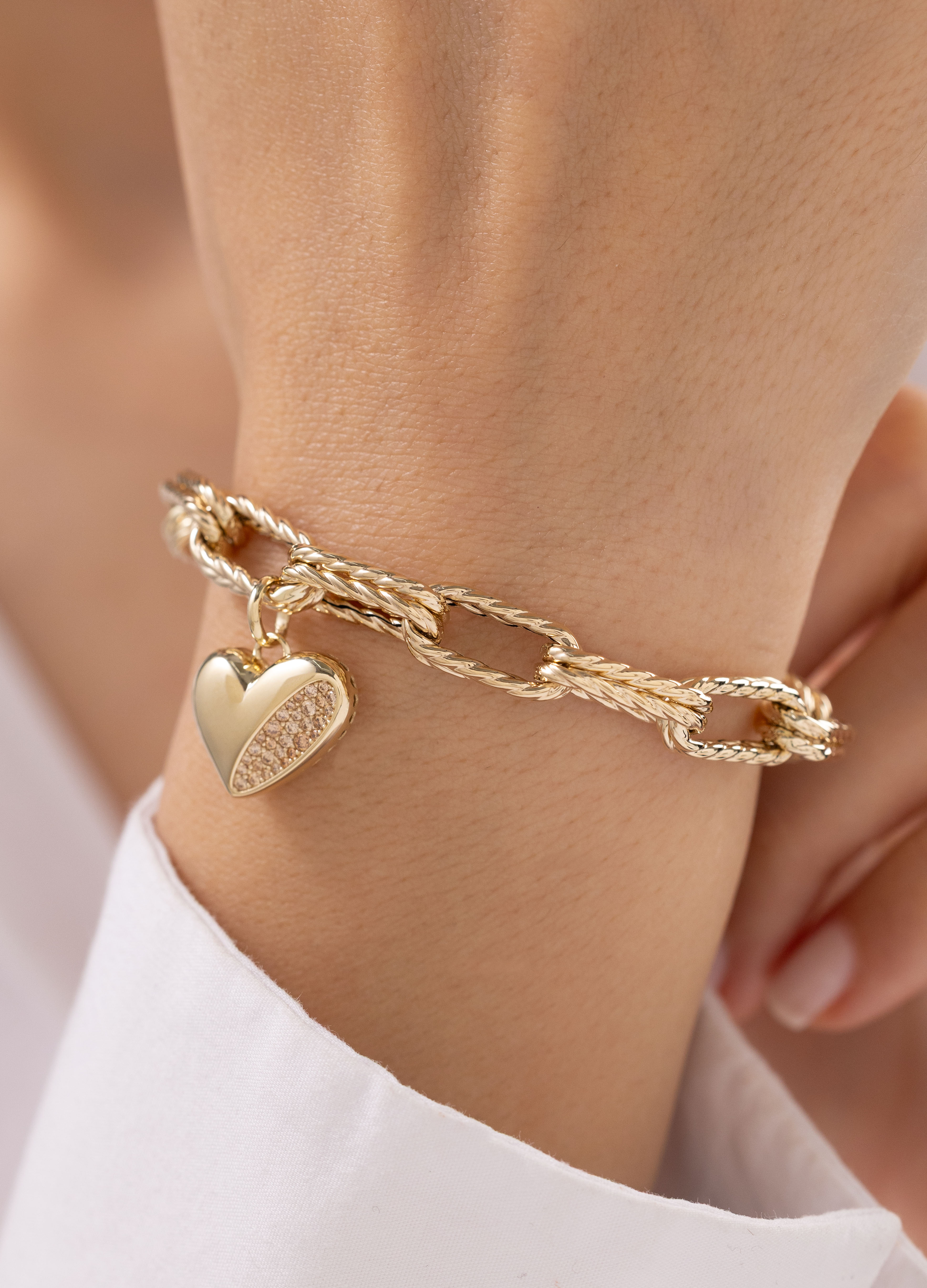 Cetaş Love & Heart Taşlı Kalp 14 Ayar Altın Kolye