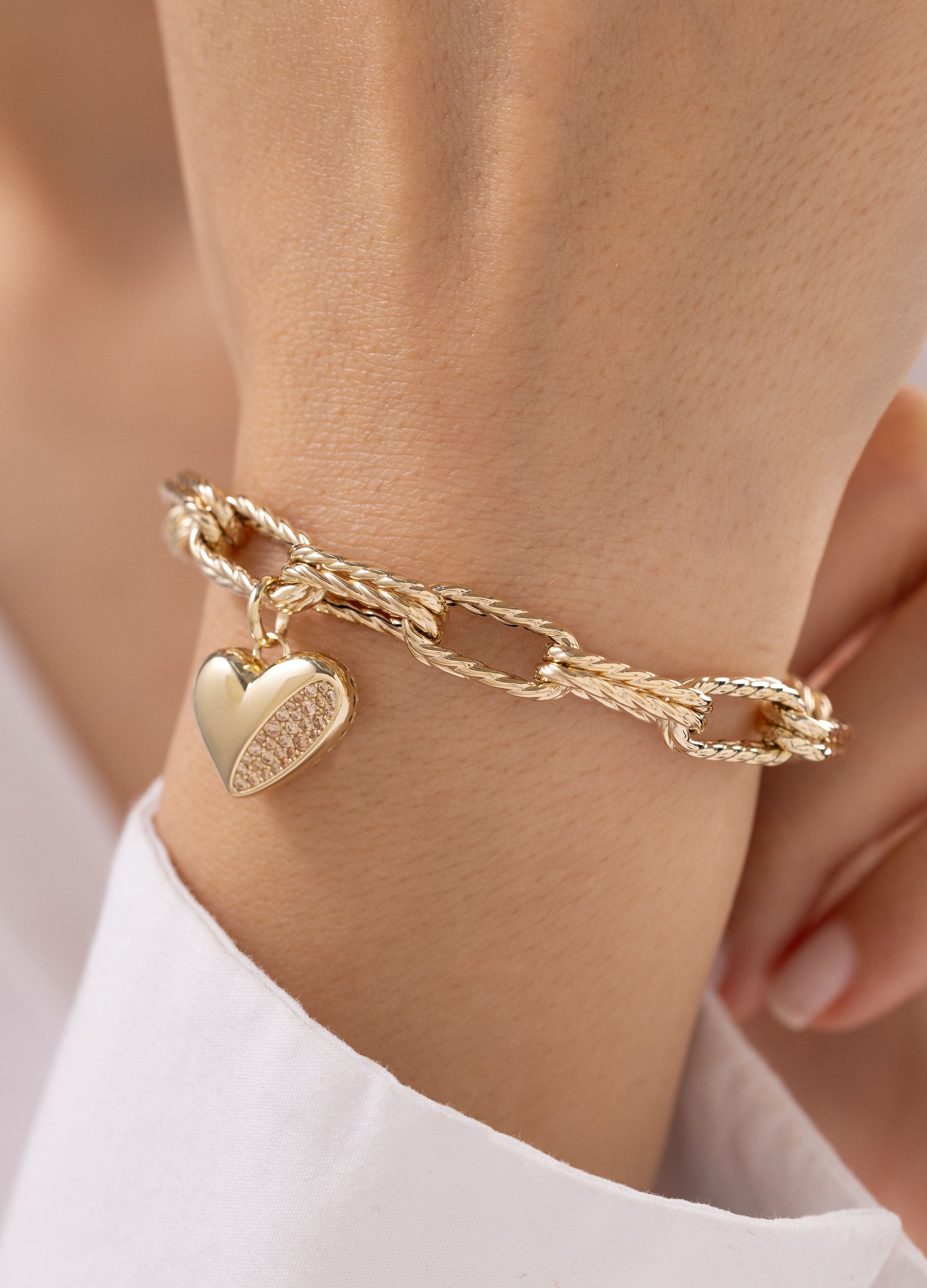 Cetaş Love & Heart Taşlı Kalp 14 Ayar Altın Kolye