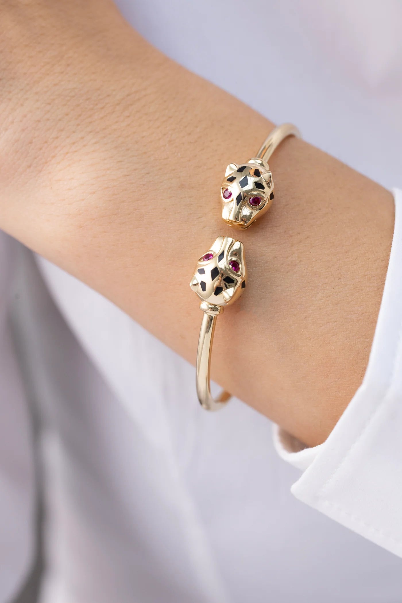 Cetaş Bir Dilek Tut İkonik Panter 14 Ayar Altın Kelepçe