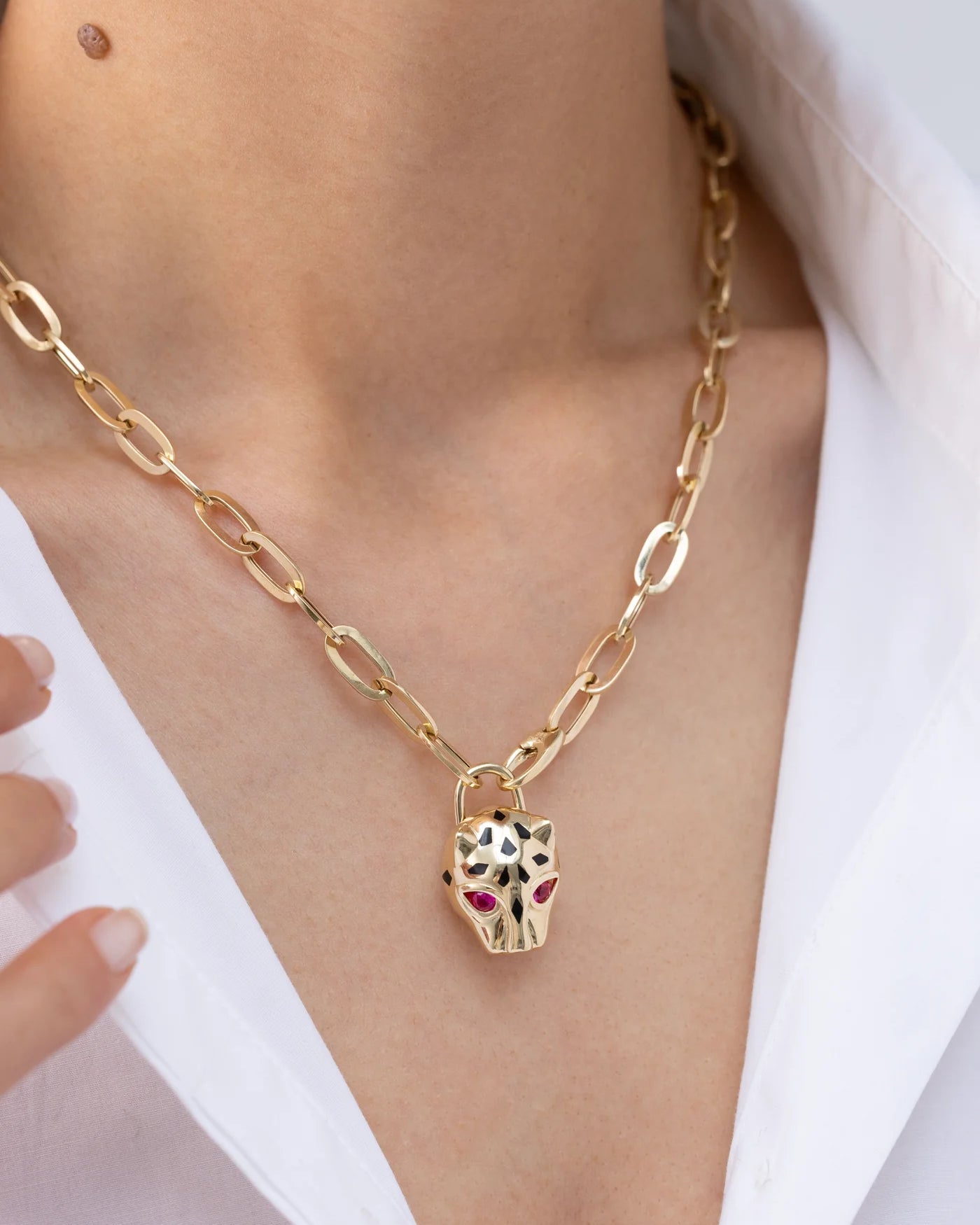 Cetaş Bir Dilek Tut İkonik Panter 14 Ayar Altın Kolye