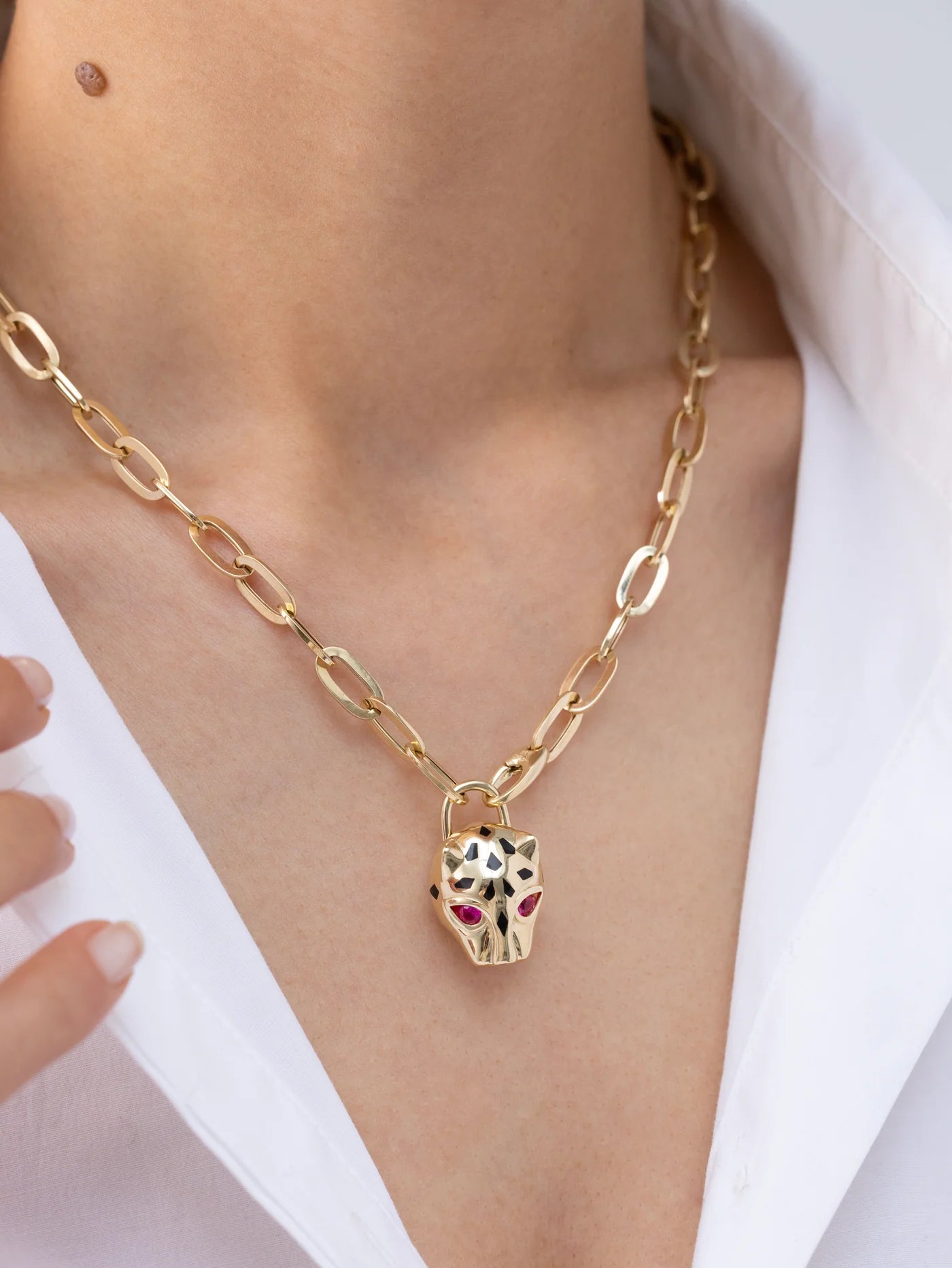 Cetaş Bir Dilek Tut İkonik Panter 14 Ayar Altın Kolye