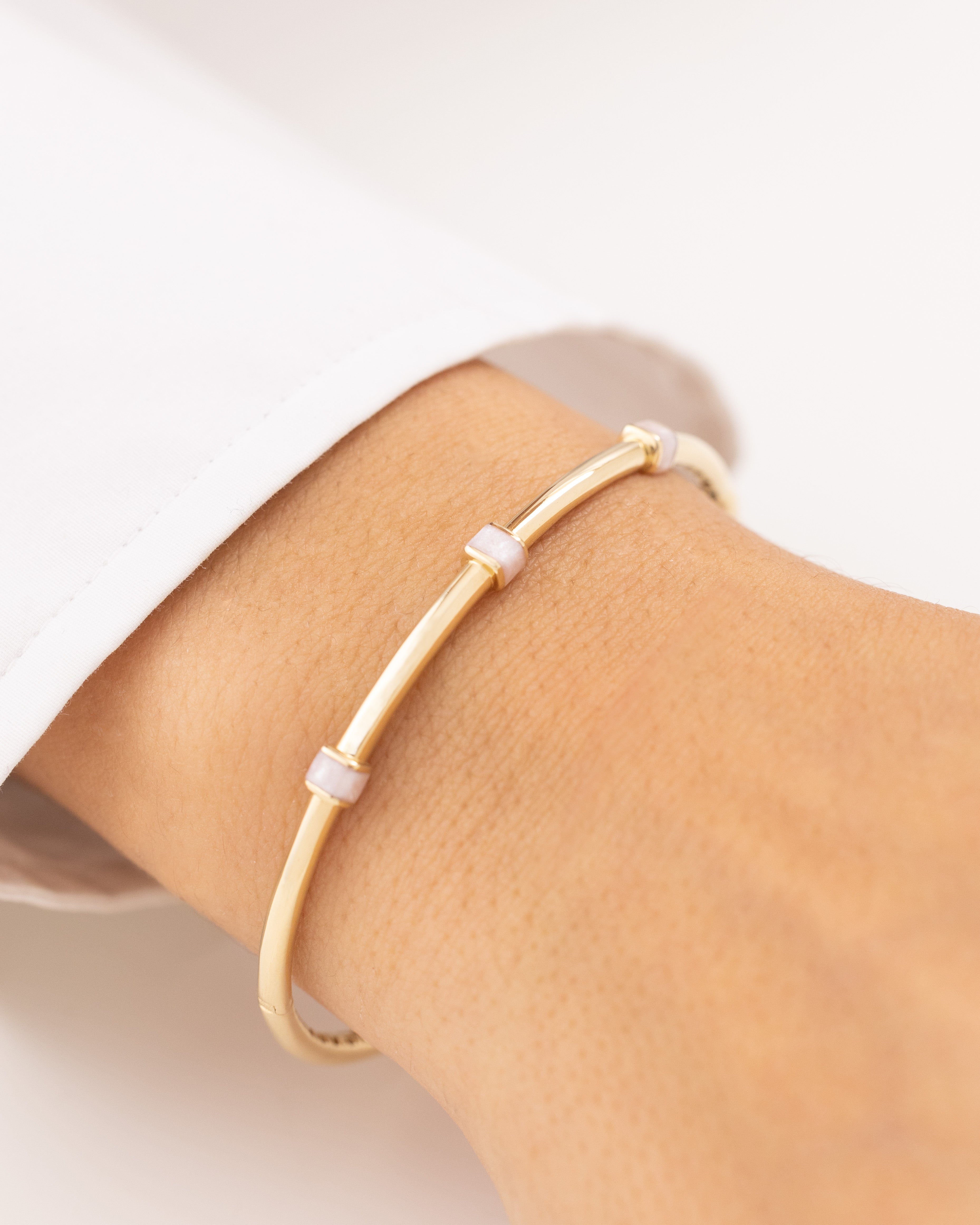 Cetaş Üçlü Sedefli 14 Ayar Altın Kelepçe