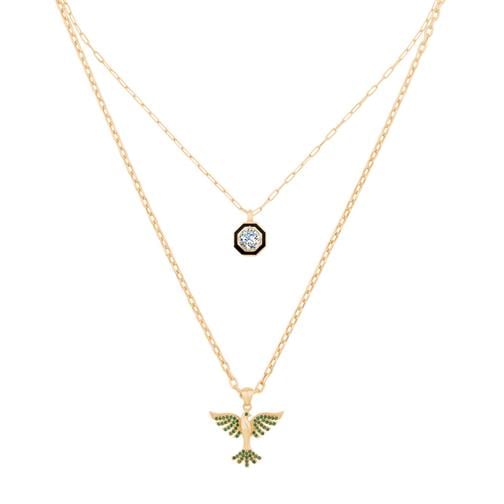 Çift Zincir Anka Kuşu Kolye