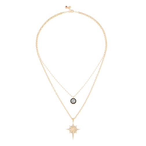 Çift Zincir Kuzey Yıldızı Kolye