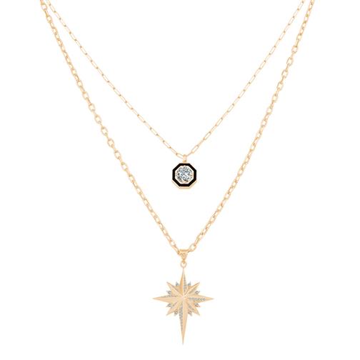 Çift Zincir Kuzey Yıldızı Kolye
