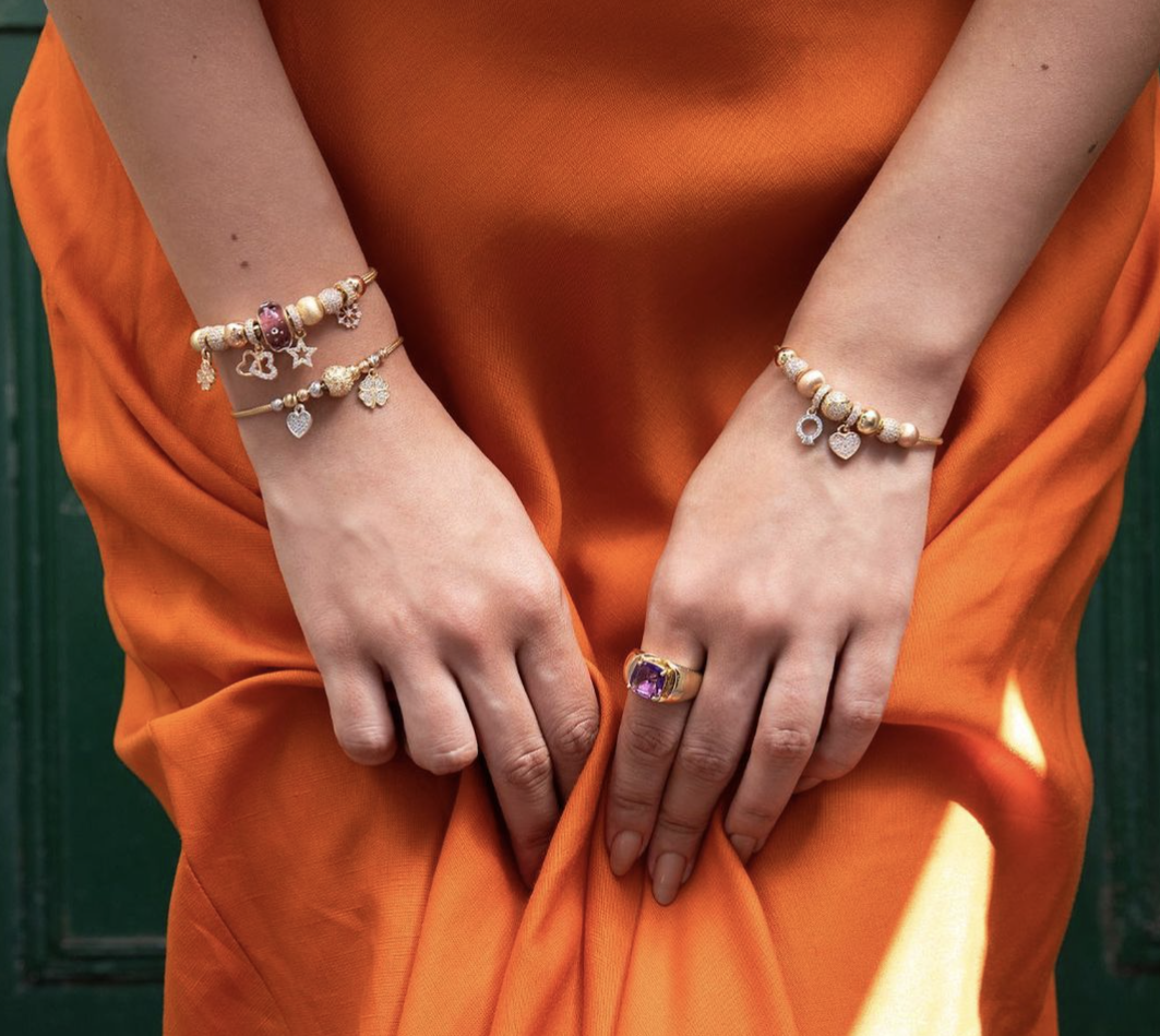 Genola Dorikalı Pandora Charm 14 Ayar Altın Bileklik