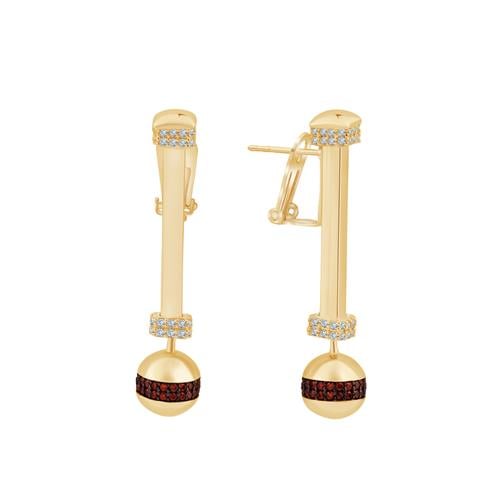 Golden Soul Turuncu Taşlı Küpe