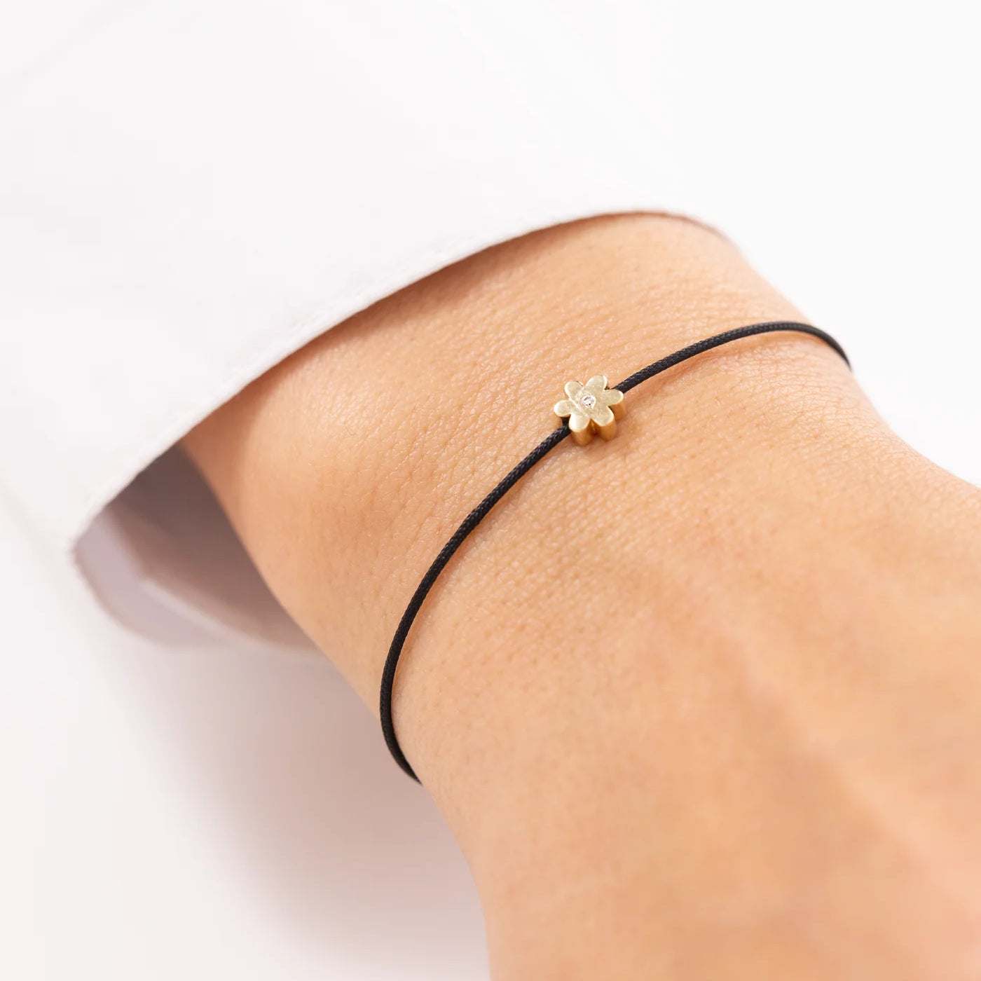 İpli Dilek Çiçeği 14 Ayar Minimal Altın Bileklik