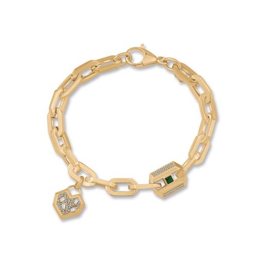 İtalyan Tasarım Baget Taşlı Kalp Bileklik