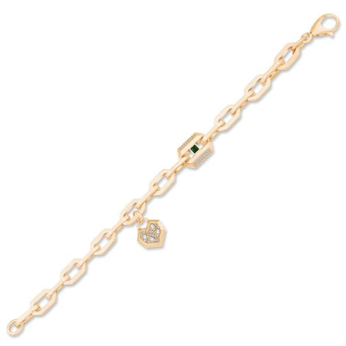 İtalyan Tasarım Baget Taşlı Kalp Bileklik