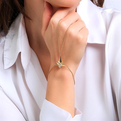 İtalyan Tasarım Yıldız Altın Bileklik