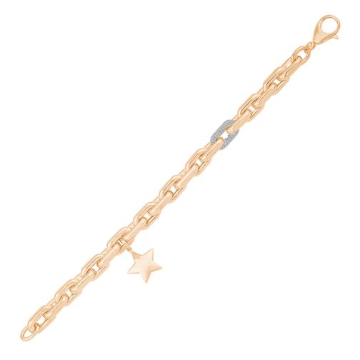 İtalyan Tasarım Yıldız Taşlı Altın Bileklik