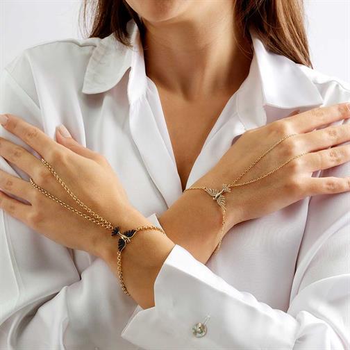 Kare Taşlı Silindir Bileklik