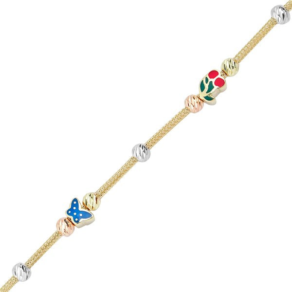 Kelebek Mineli Çocuk Bilekliği