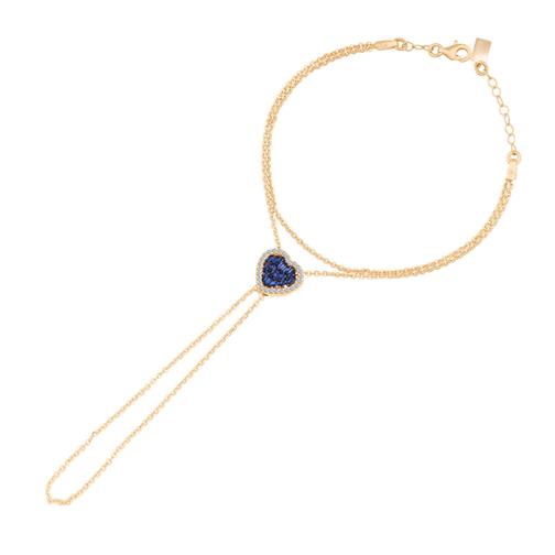 Mavi Taşlı Kalp Şahmeran