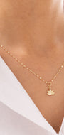 Minimal Lotus 14 Ayar Altın Kolye