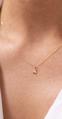 Minimal Piramit Uçlu 14 Ayar Altın Kolye