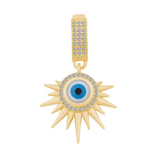Nazar Boncuklu Taşlı Charm