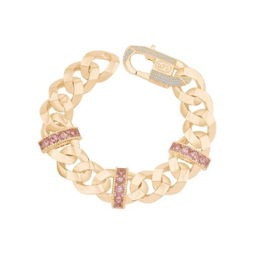 Pembe Taşlı Gurmet Altın Bileklik