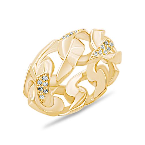 Piramit Gurmet Taşlı Altın Yüzük