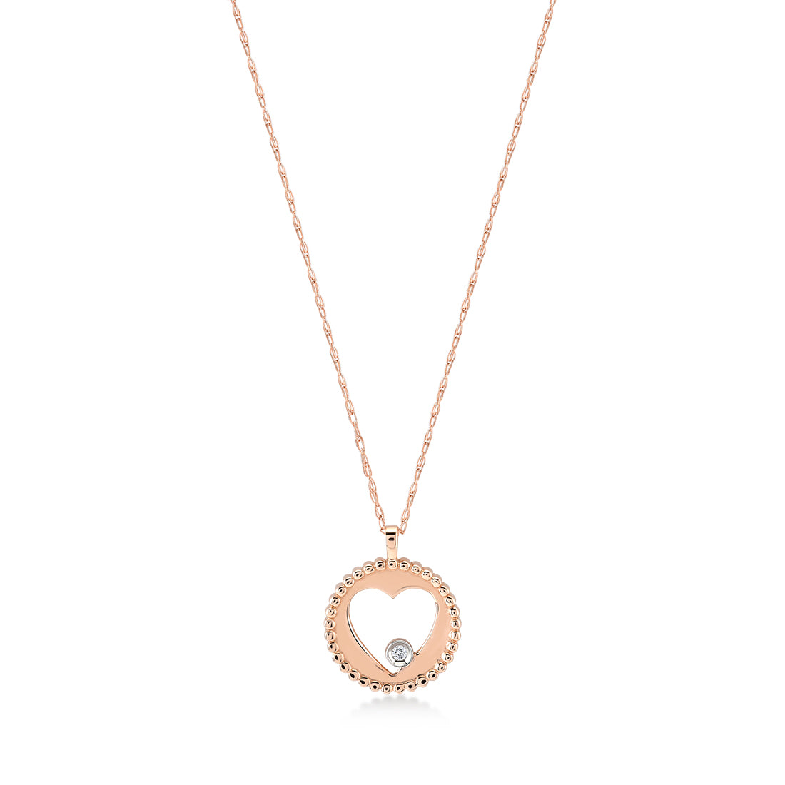Pırlanta Tasarım Kalp Kolye