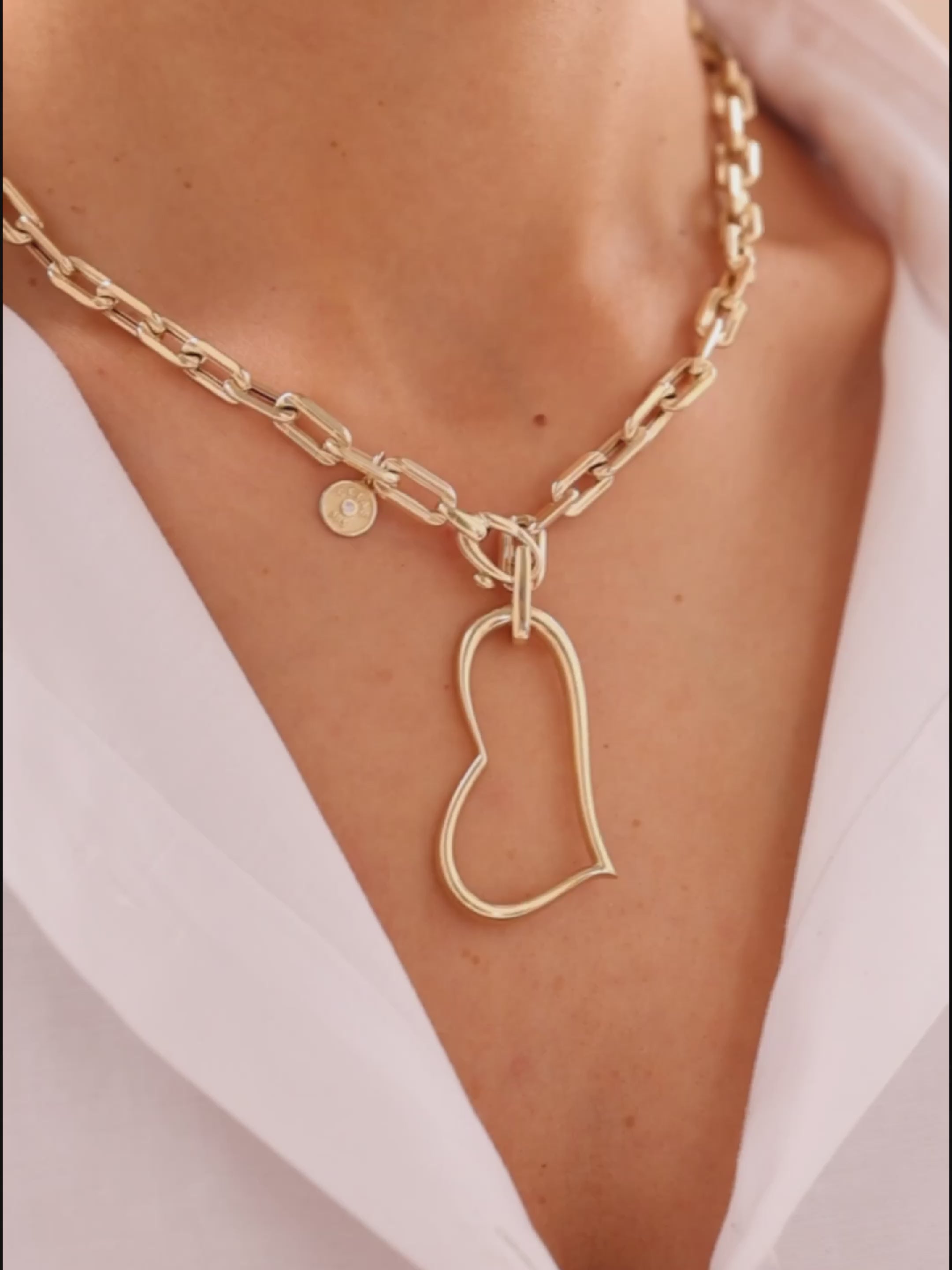 Cetaş Eterna Kalp 14 Ayar Altın Kolye