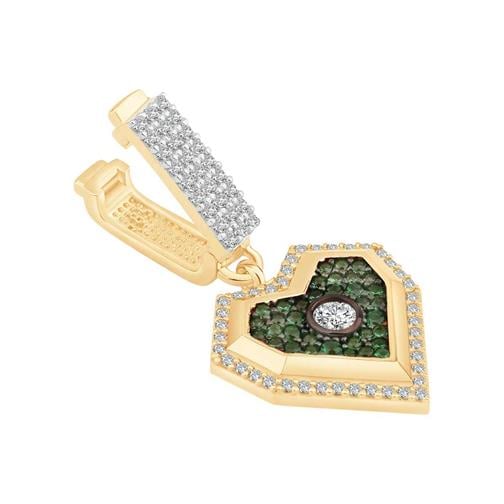 Renkli Taşlı Kalp 9Mm Bileklik Charm