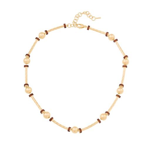 Renkli Taşlı Silindir Kolye