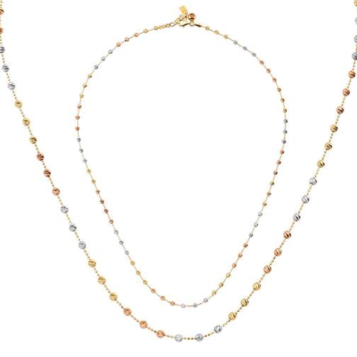 Renkli Top Top Altın Kolye