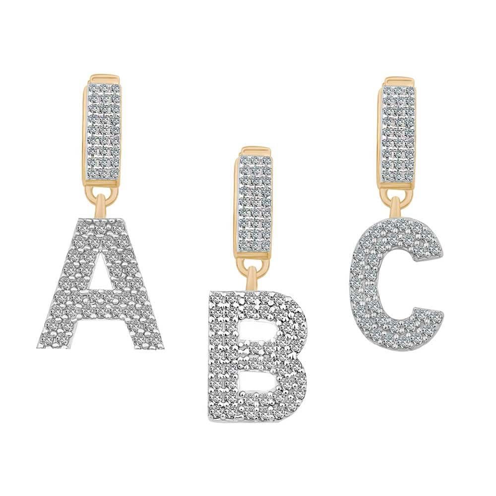 Taşlı Sallantılı Harf 9Mm Bileklik Charm