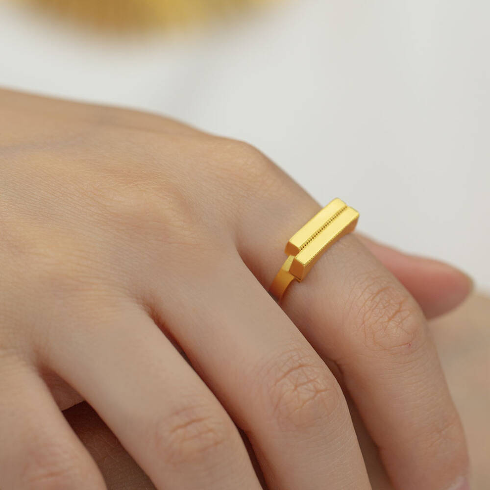Şerit Ajdalı 8 Ayar Altın Yüzük