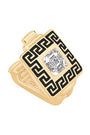 Siyah Kare Greek 9Mm Bileklik Charm