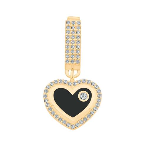 Siyah Mineli Taşlı 9Mm Bileklik Charm