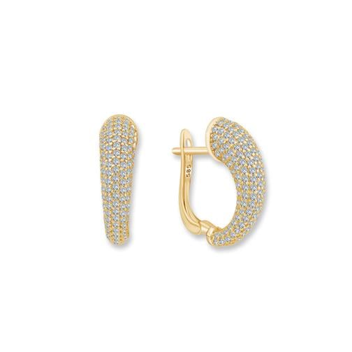 Taşlı Altın Küpe