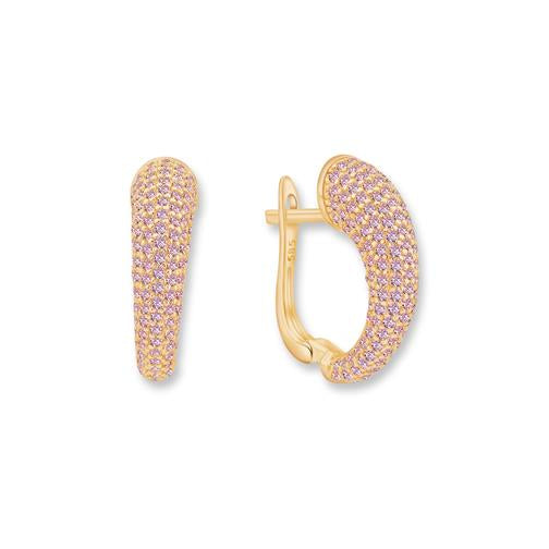 Taşlı Altın Küpe