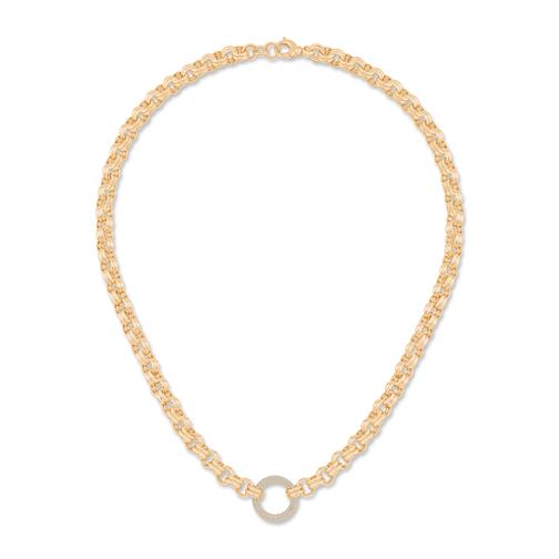 Taşlı Halka Zincir Kolye