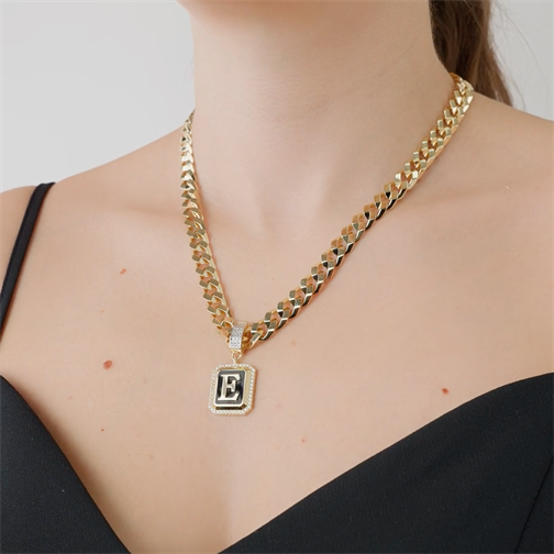 Taşlı Harf Kolye Ucu Charm