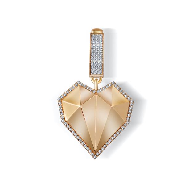 Taşlı Kalp Charm