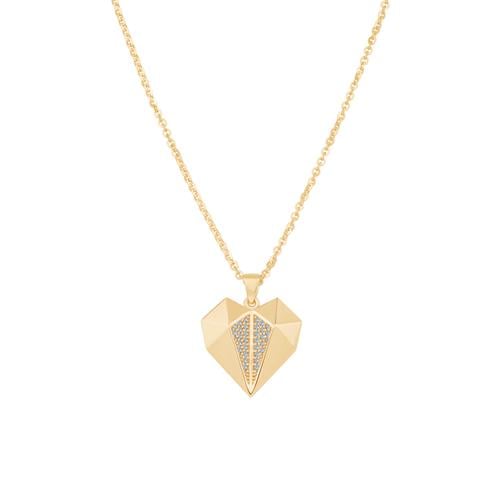 Taşlı Kalp Tasarım Kolye