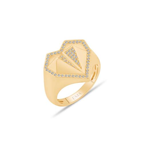 Taşlı Kalp Yüzük