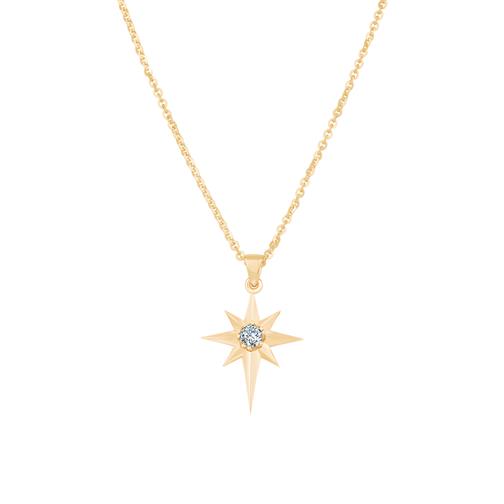 Taşlı Kuzey Yıldızı Tasarım Kolye