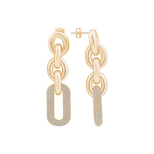 Taşlı Zincir Küpe