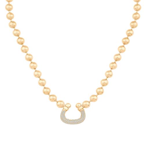 Top Zincirli U Form Kolye