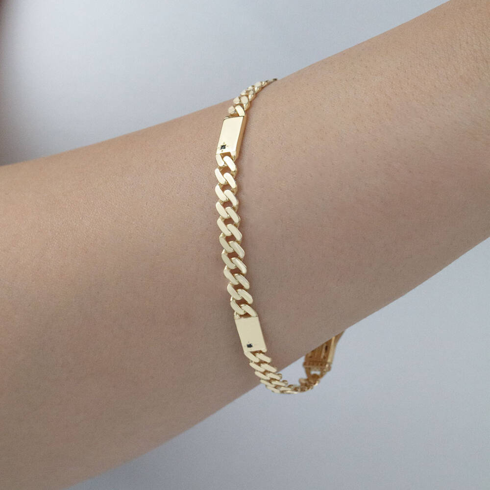 Unisex Gurmet 8 Ayar Altın Bileklik